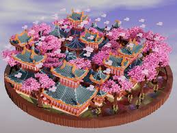 Minecraft server spawn build by Mythical Studios